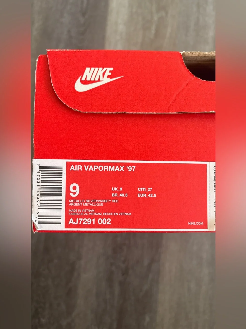 Nike Air VaporMax '97 Silver